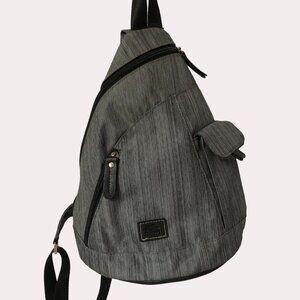 Roots 73 Crossbody Grey/Black Slingback Backpack Bag Unisex